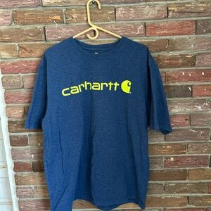 Carhartt Blue Short Sleeve Tee with Iconic Logo
